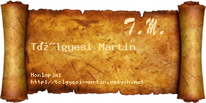 Tölgyesi Martin névjegykártya