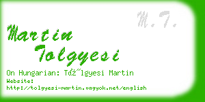 martin tolgyesi business card